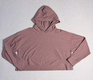 Fabletics Women's Size S Cropped Hoodie Pullover Mauve Heather